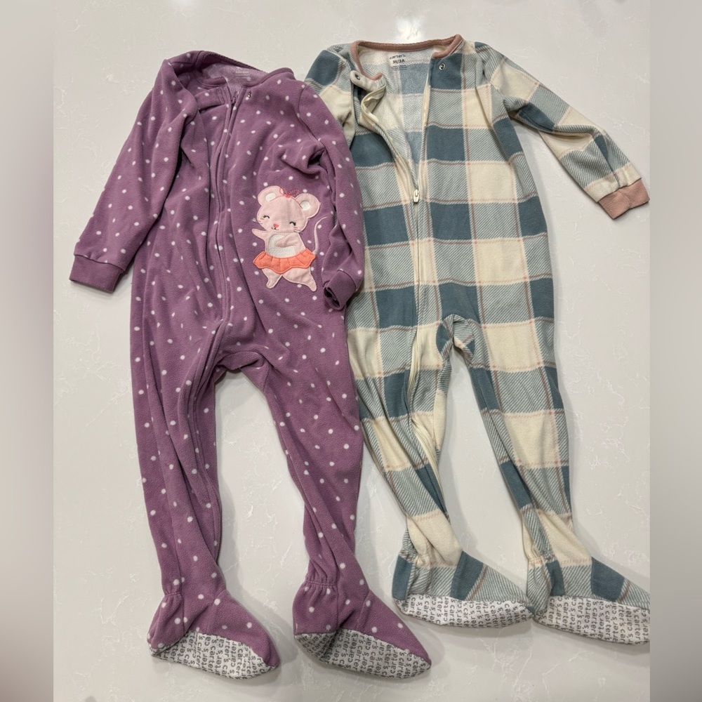3T Carters Footed Pajama, 2 sold together